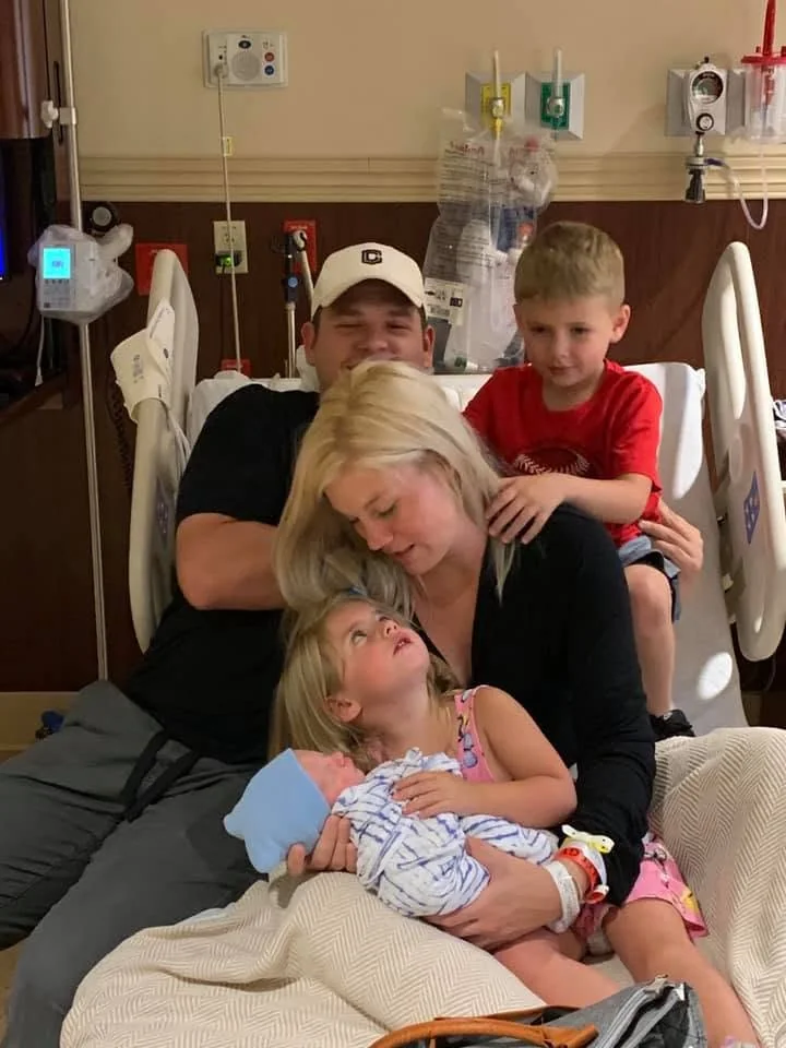 The five of us together at the hospital.
