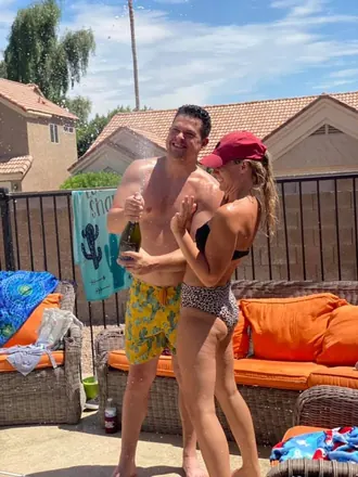 A poolside celebration in Arizona.